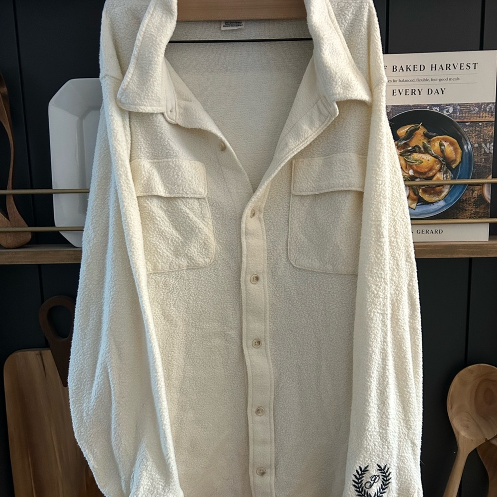 PINK Victoria's Secret Cream Fleece Jacket